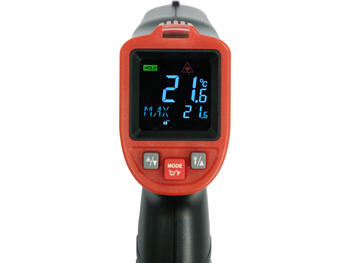 Yato инфракрасный термометр YT-73201, от -50 до +650 °C, 12:1 D:S, 0,1 °C, ЖК-дисплей, лазерный целеуказатель (YT-73201)