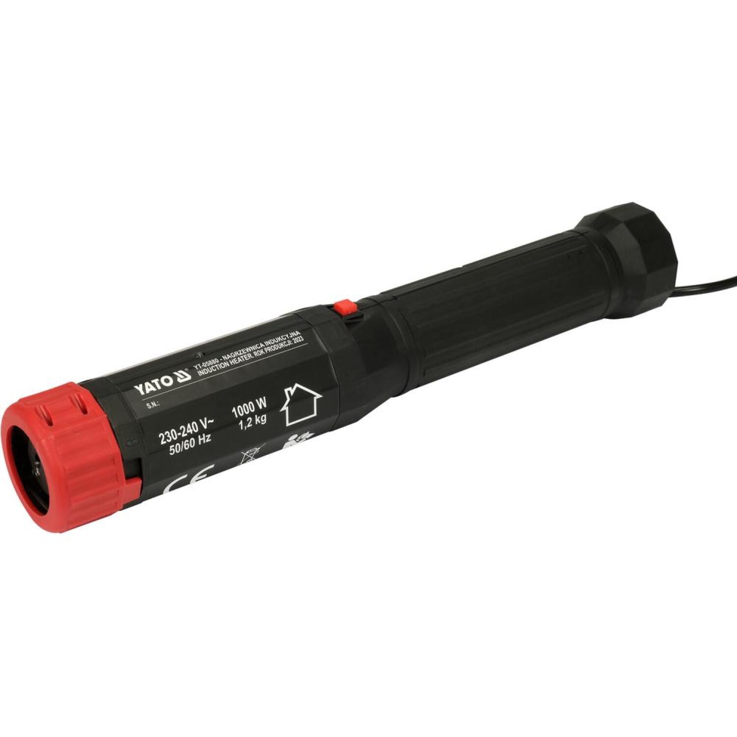 Yato портативный индукционный нагреватель YT-05880, 1000W, 230-240V, 50/60Hz, IP20, класс I, 9 шт, блокировка (YT-05880)