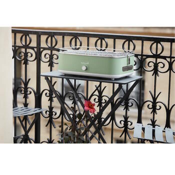 Barbecook E-Carlo elektriskais galda grils balkonam un terasei 2500W 3 sildīšanas līmeņi 38.5x28.5cm BC-ELE-1002 Paris Green (BC-ELE-1002)