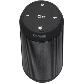 Denver Bluetooth колонка BTL-62NR 111151020260, 6W, 1200mAh, 4h, 2 колонки, Bluetooth, 3.5mm, водонепроницаемая, LED световое шоу (111151020260)
