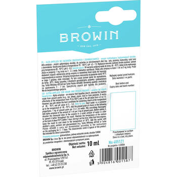Browin альфа-амилаза 405121, 10 г, жидкость, для зерновой и картофельной браги, 70-105°C, pH 4.5-7.5 (405121)