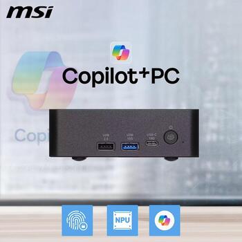 MSI Мини-ПК Cubi NUC AI+ 3MG-003BEU, Intel Core Ultra 9 386H, 4.9 ГГц, 16 ядер, 18 МБ, DDR5 SO-DIMM, 128 ГБ, 2x Thunderbolt 4 (Cubi NUC AI+ 3MG-003BEU)