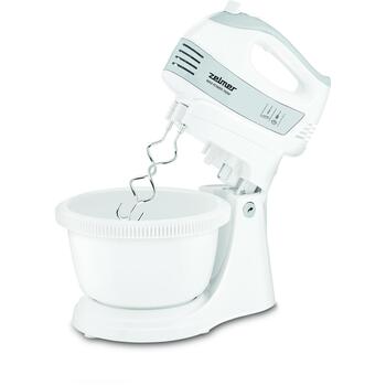 Zelmer Миксер ZHM2459S 70305661P, 700W, 5 скоростей, Турбо, 2 венчика, 2 крюка для теста, резиновая ручка (70305661P)