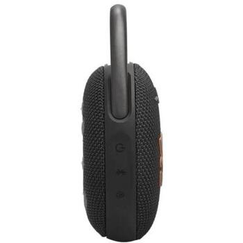 JBL Clip 5 портативная колонка JBLCLIP5BLK, 7 Вт, 90-20000 Гц, 85 дБ, 1400 мАч, 12 ч, IP67, Bluetooth 5.3, USB-C, черный (JBLCLIP5BLK)