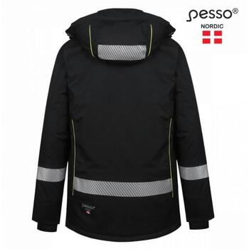 Ziemas jaka Nova, melna/dzeltena, 5XL, Pesso (NOVA_J-5XL&PESSO)