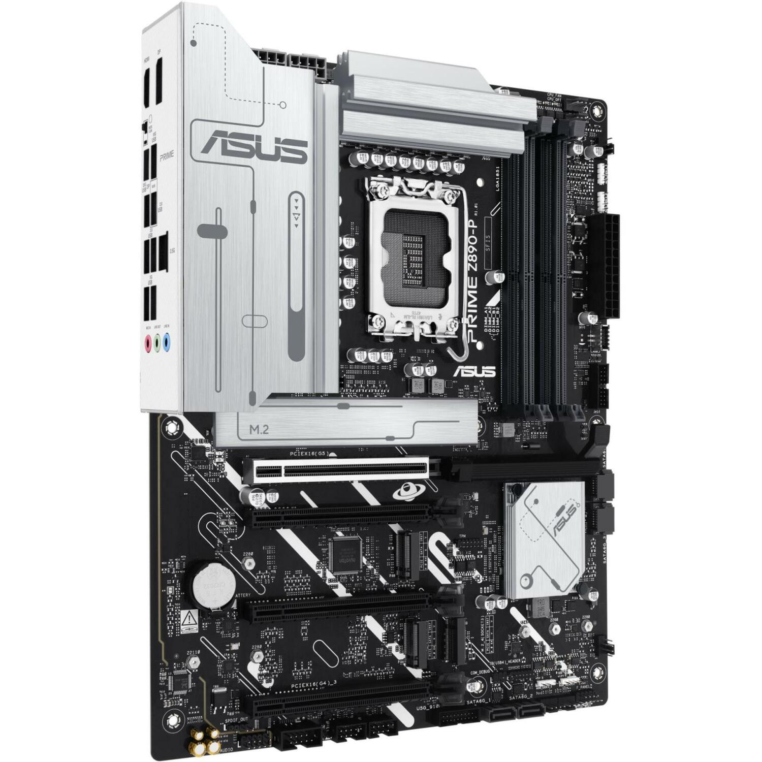 Asus Mātesplate PRIME Z890-P, LGA 1851, DDR5, 192 GB, 4 DIMM, 4 M.2, 2.5 Gb Ethernet, 7.1 audio, ATX (PRIME Z890-P)