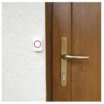 Emos Уличная кнопка дверного звонка P5732T, 1 шт., 17x40x60mm, IP44, 1x3V CR2032, беспроводная, 433MHz, до 100m (P5732T)