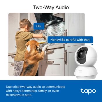 Tp-Link Tapo C230, 3K 5MP, 340°/69° панорамирование/наклон, 40ft ночное видение, двусторонний звук, поддержка microSD до 512GB (TAPO C230)