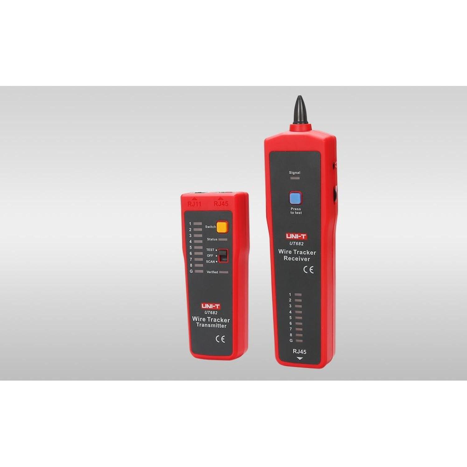 Uni-T UT682 локатор проводов, 3000м, 320м, 9V аккумулятор, 9 светодиодов, CE, UKCA, звуковой сигнал, компактный (UT682)