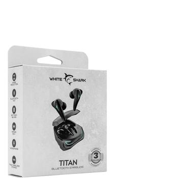 White Shark TITAN-B GEB-TWS96, беспроводные наушники, 32Ω, 10mm, 20-20000Hz, 121dB, BT 5.3, ANC+ENC, 7ч, 3ч, LiPo 40+350mAh (TITAN-B)