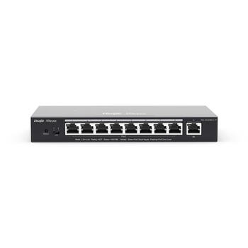 Ruijie Reyee RG-ES209GC-P 8-Portu Gigabit PoE+ Tīkla Slēdzis ar 1-Portu Gigabit (120W) un Mākoņa Pārvaldību Melns (RG-ES209GC-P)