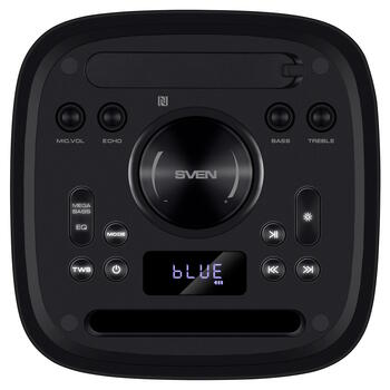 Супер праздничная Party Box с караоке для вечеринок 150W TWS Bluetooth FM USB microSD LED дисплей аккумуляторное питание чёрная SV-022402 Sven (SV-022402)