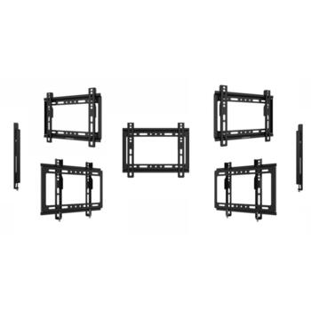 Manta Кронштейн P10, 200x200, 14''-43'', 25кг, черный, 1.9см от стены, 4 кронштейна, 8 дюбелей, 2 винта (P10)