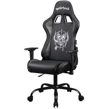 Subsonic Игровое Кресло SA5609-M1, черное с белой вышивкой, синтетическая кожа, 3 класс, металл, 5 колес, 14.5кг, 90° - 135° (SA5609-M1)