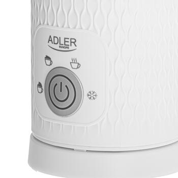 Супербыстрый и удобный вспениватель молока 500W 300ml нагрев для молока 130ml взбивание Белый AD4494 Adler (AD 4494 white)