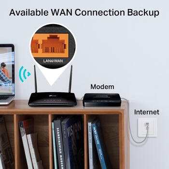 TP-Link маршрутизатор Archer MR202, AC750, 4G LTE, 750 Mbps, 2.4/5 GHz, 3x LAN, 1x LAN/WAN, Nano SIM, 2 антенны (ARCHER MR202)