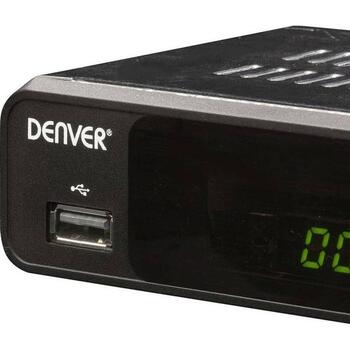 Denver Цифровой приемник DVBS-206HD 110131300060, 420 г, 230 В, 1xHDMI, 1xUSB, DVB-S2, 1920x1080, RF вход, Коаксиальный (110131300060)