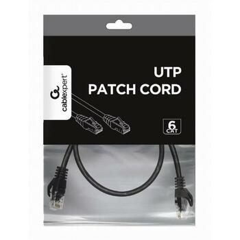Gembird патч-кабель PP6U-0.25M/BK, 0.25м, черный, CAT 5e, U-UTP, 0.02кг (PP6U-0.25M/BK)