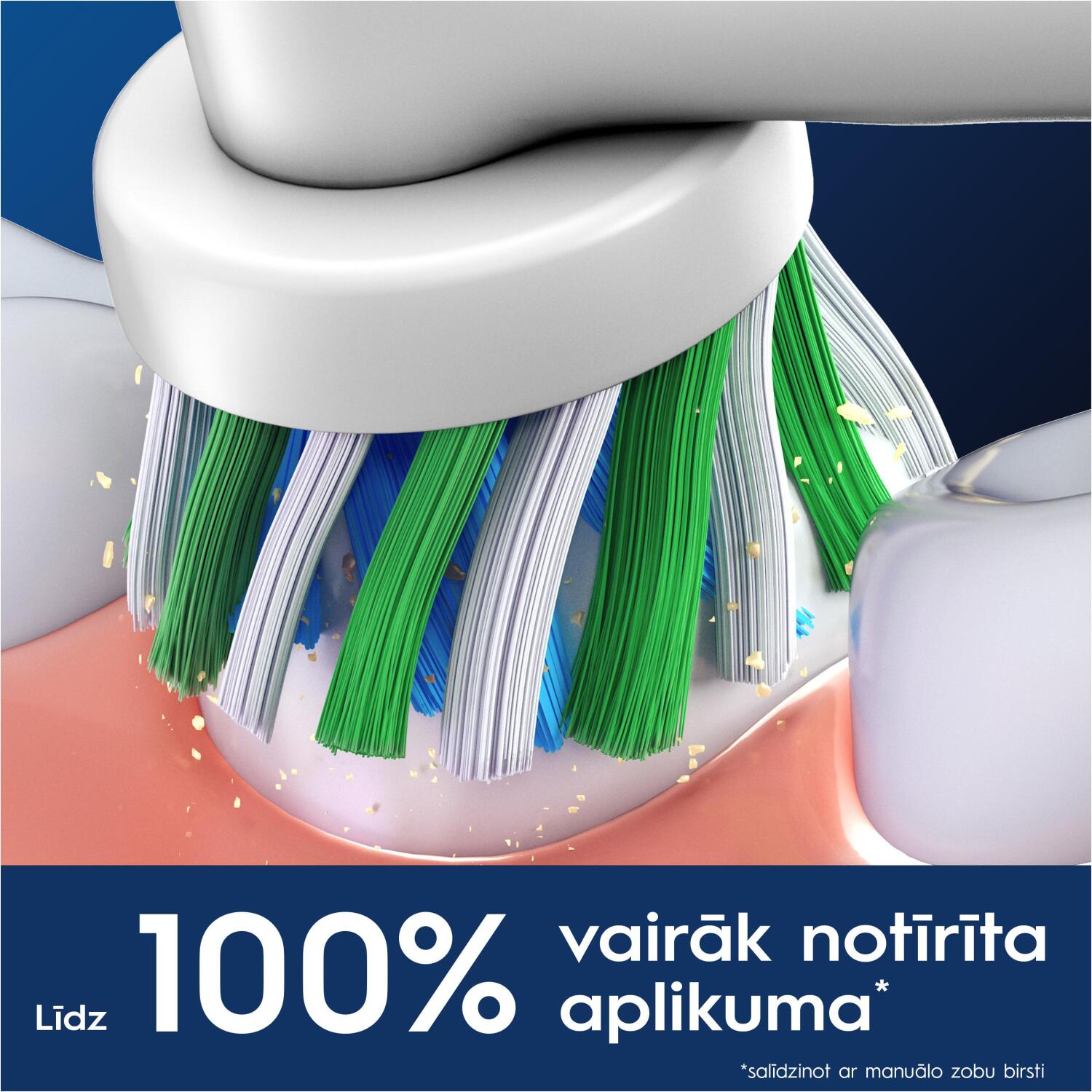 Oral-B nomaināmie zobu birstes uzgaļi EB50RX-6 Cross Action Pro, 6 gab, pieaugušajiem, balts (EB50RX-6)