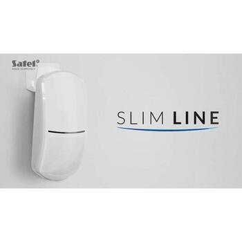 Satel датчик движения PIR SLIM-PIR-PET 12 V DC, 12 м x 13 м, -10°C до +55°C, 1.1 кΩ, 4 цвета LED, защита от животных до 20 кг (SLIM-PIR-PET)
