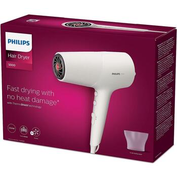 Philips matu žāvētājs BHD501/00, 2100 W, 1.8 m, 220-240 V, 6 karstuma un ātruma iestatījumi, jonu funkcija, aukstā gaisa režīms (BHD501/00)