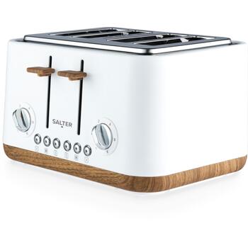 Salter Tosteris EK5823WHTVDE, 1630W, 4 maizītes, balts/koks, atkausēšana, izņemama drupaču paplāte, atkārtota sildīšana (EK5823WHTVDE)