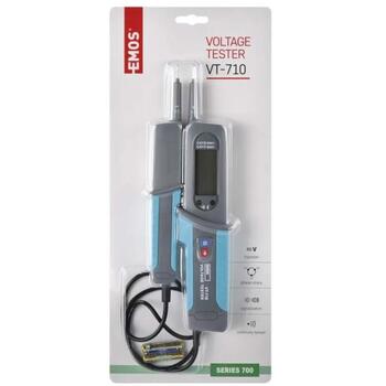 Emos Тестер напряжения VT-710 M0071, 6–690 V AC/DC, 6 V до 690 V, оптическая и акустическая сигнализация, 2x1,5 V AAA в комплекте (M0071)