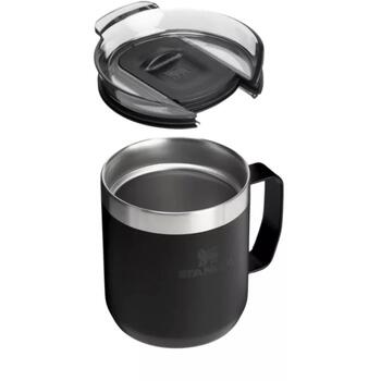 Stanley Кружка The Everyday Camp Mug 0,35L 28130940081, 290g, Черная, 0,35L, нержавеющая сталь, сохраняет тепло до 1,5ч (28130940081)
