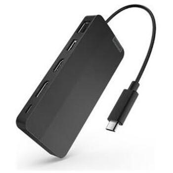 Lenovo USB-C Dual Display Travel Dock with Adapter 40B90100EU, 1 x RJ-45, 1 x DP, 1 x HDMI, 1 x USB-A 10 Gbps, 2 x USB-C 10 Gbps (40B90100EU)
