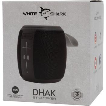 White Shark GBT-888 Dhak Black, Bluetooth-колонка, 5 Вт, 30 Гц-18 кГц, 66 мм, 10 м, FM, TWS, TF, 1200 мАч, 3,7 В (GBT-888 DHAK BLACK)