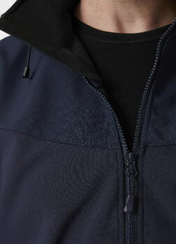 Helly Hansen Softshell jaka Oxford 74290_590-XL, XL, 5000 mm, 5000 g/m²/24h, tumši zila, regulējama kapuce, YKK rāvējslēdzējs (74290_590-XL)