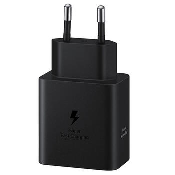 Super Ātrās uzlādes universāls lādētājs 45W USB-C PD 3.0 PPS 2.0 5–20V 3A telefoniem un planšetēm melns SM-EPT4511NBEGEU Samsung (SM-EPT4511NBEGEU)