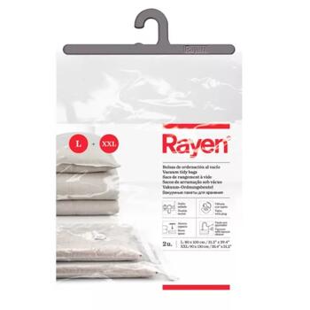 Rayen vakuuma maisu komplekts Basic L+XXL 016236, 80x100cm, 90x130cm, rāvējslēdzējs, gaisa vārsts (016236)
