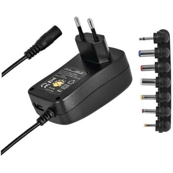 Emos Универсальный адаптер питания N3112, 1,5 A, 100-240 V~, 1 x USB, 3-12 V, защита от перегрузки (N3112)