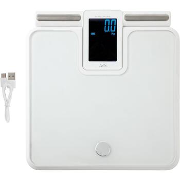 Jata HBAS2501 напольные весы, 180кг, 0.1кг, Bluetooth, LCD, 8 датчиков, анализ жира/мышц/воды/костей, автоотключение (HBAS2501)