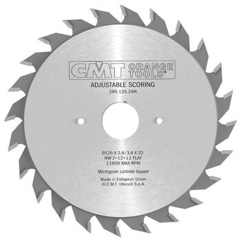 CMT zāģripas metālam 289.120.24K, 120x2,8-3,6x22mm, Z12+12, 12°, FLAT (289.120.24K)