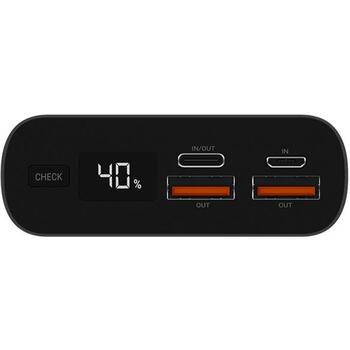 Navitel Lādētājs-akumulators PWR20 AL Black, 20000mAh, 3.7V 74Wh, 22,5W, USB-C 5V 2,6A, 9V 2A, 12V 1,5A, Mikro USB 5V 2A, 9V 2A (PWR20 AL Black)