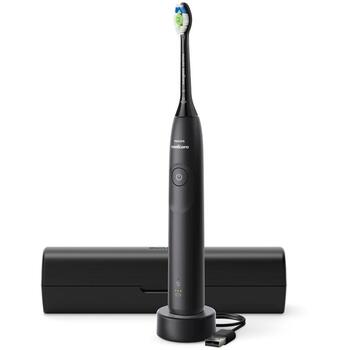 Philips Elektriskā Zobu Birste HX7101/02, 62000 kustību minūtē, 1 birstes galviņa, 1 tīrīšanas režīms, melna (HX7101/02)