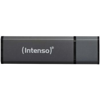 Intenso USB флеш-накопитель 3521471 16 ГБ, USB 2.0, скорость чтения 28 МБ/с, скорость записи 6.5 МБ/с, алюминий, антрацит (3521471)