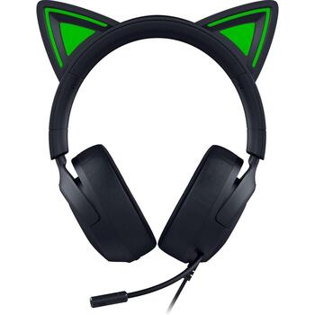 Razer наушники Kraken Kitty V3 X RZ04-05350200-R3M1, 40мм, 32Ом, 20-28кГц, 3.5мм, проводные, Over-Ear, микрофон, черный (RZ04-05350200-R3M1)