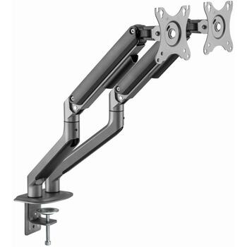 Gembird LCD monitors stiprinājuma roka MA-DA2-05, 17-32'', 2 monitori, 18 kg, VESA 100 x 100 mm, pelēka (MA-DA2-05)