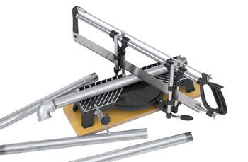 Kreator rokas leņķzāģis KRT811001, 550mm, 14 TPI, 6 leņķa iestatījumi, 4 vadotnes, skavas (KRT811001)