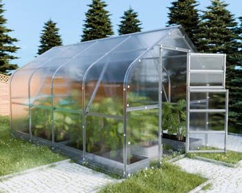 Siltumnīca KLASIKA DROP 2,5x4m ar 4mm polikarbonāta KLASIKA GREENHOUSE (2504004D)