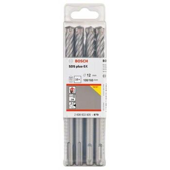 Bosch Urbju komplekts 2608833905, 12 mm, 16 cm, 10 gab., karbīds, vītņveida, SDS Plus, betons (2608833905)