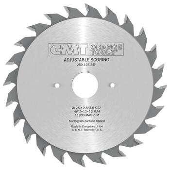CMT zāģripas metālam 289.120.24K, 120x2,8-3,6x22mm, Z12+12, 12°, FLAT (289.120.24K)