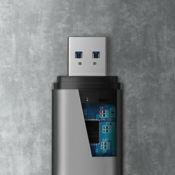 Axagon кардридер CRE-SAC, USB 3.2 Gen 1, 2 слота, 5000 Mbit/s, металлический корпус, поддерживает microSD, SD (CRE-SAC)