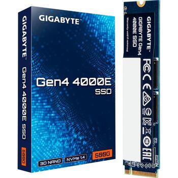 Gigabyte SSD G440E500G, 500 ГБ, PCIe 4.0x4, NVMe 1.4, 3600 МБ/с, 3000 МБ/с, поддержка DMA, поддержка TRIM (G440E500G)
