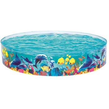 Bestway Детский Бассейн Odyssey 55031 8913781, 244 см, 46 см, 2074 л, ПВХ, быстрое слива, заплатка для ремонта (8913781)