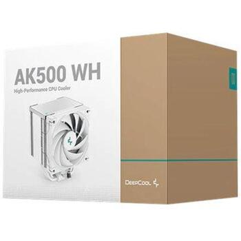 Deepcool AK500 WH R-AK500-WHNNMT-G, 68.99 cfm, 500-1850 rpm, 31.5 dBA, 5 varstītāji, 4-pin PWM savienotājs (R-AK500-WHNNMT-G)