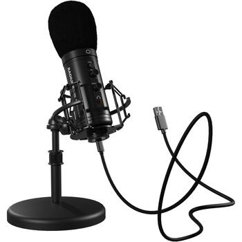 GENESIS Radium 600 G2 studijas mikrofons NGM-2091, -36 dB, 30-18000 Hz, USB-C, 3,5 mm ligzda, kondensatora, vienvirziena, melns (NGM-2091)